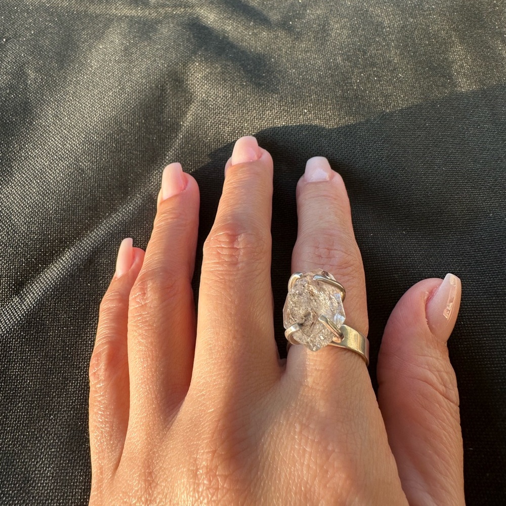 950 Silver Herkimer  Ring - Women Jewelry